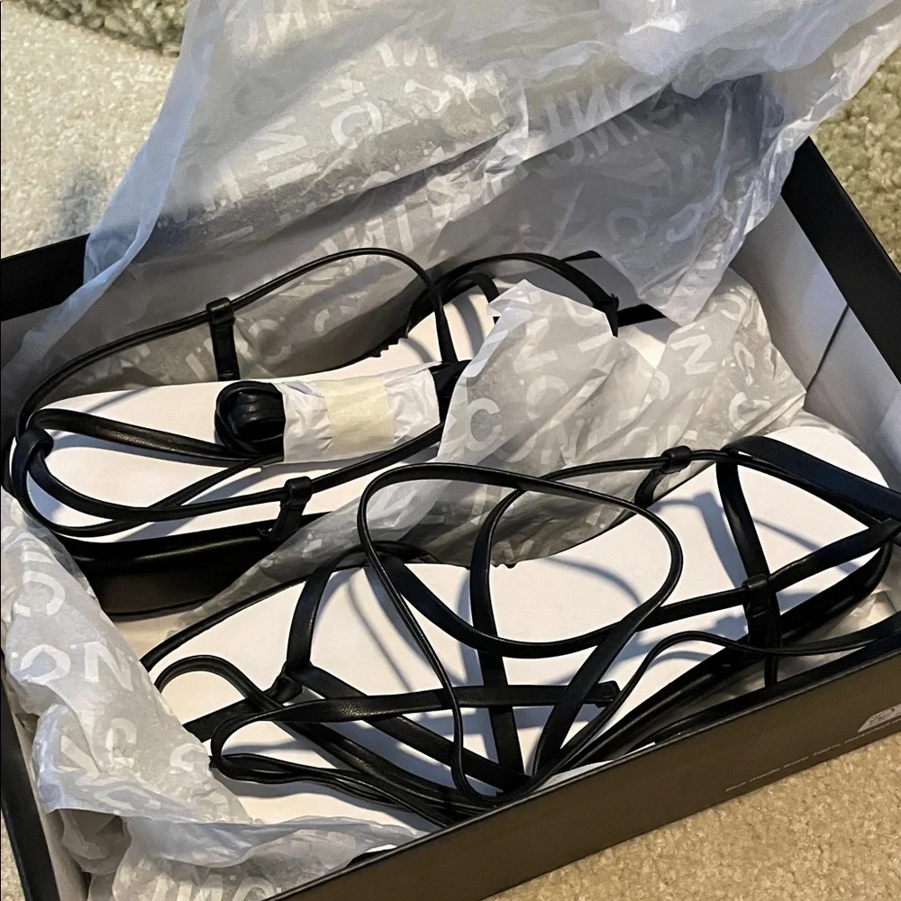 Black Strappy Sandals - Picture 10 of 10